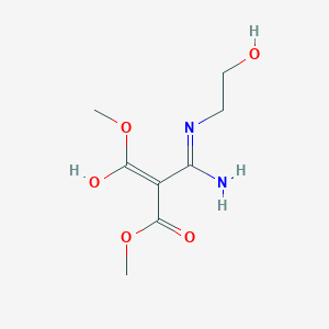 molecular formula C8H14N2O5 B6070208 methyl (E)-3-hydroxy-2-[N'-(2-hydroxyethyl)carbamimidoyl]-3-methoxyprop-2-enoate 