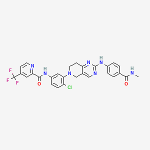 molecular formula C28H23ClF3N7O2 B607023 Debio 0617B 