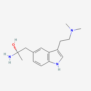 molecular formula C15H23N3O B607034 1H-Indole-5-propanol, beta-amino-3-(2-(dimethylamino)ethyl)-, (betaS)- CAS No. 139264-69-0