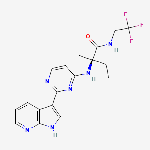 molecular formula C18H19F3N6O B607038 Decernotinib CAS No. 944842-54-0
