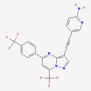 molecular formula C21H11F6N5 B607041 Decoglurant CAS No. 911115-16-7