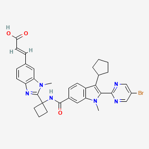 molecular formula C34H33BrN6O3 B607048 德勒布韦 CAS No. 863884-77-9