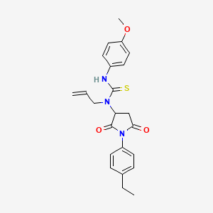 molecular formula C23H25N3O3S B6070557 N-ALLYL-N-[1-(4-ETHYLPHENYL)-2,5-DIOXOTETRAHYDRO-1H-PYRROL-3-YL]-N'-(4-METHOXYPHENYL)THIOUREA 