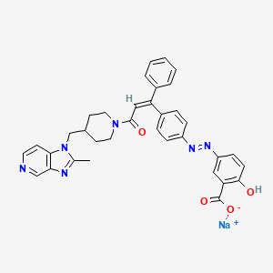 molecular formula C35H31N6NaO4 B607061 Dersalazine sodium CAS No. 367249-56-7