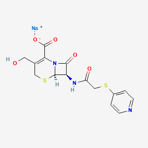 molecular formula C15H14N3NaO5S2 B607064 去乙酰头孢吡啶 CAS No. 104557-24-6