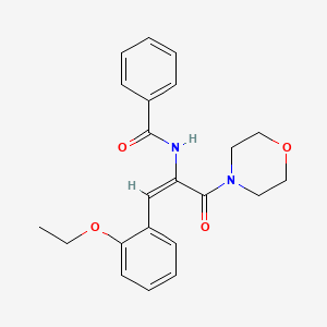 molecular formula C22H24N2O4 B6070666 N-[(E)-1-(2-ethoxyphenyl)-3-morpholin-4-yl-3-oxoprop-1-en-2-yl]benzamide 