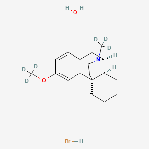 molecular formula C18H22D6BrNO2 B607079 Deudextromethorphan hydrobromide CAS No. 1373497-18-7