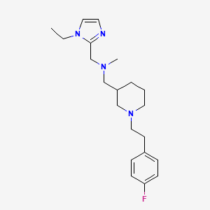 molecular formula C21H31FN4 B6070797 N-[(1-ethylimidazol-2-yl)methyl]-1-[1-[2-(4-fluorophenyl)ethyl]piperidin-3-yl]-N-methylmethanamine 