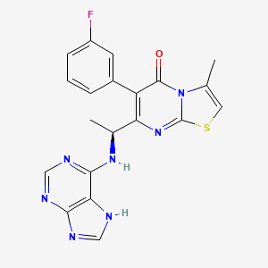 molecular formula C20H16FN7OS B607080 Dezapelisib CAS No. 1262440-25-4