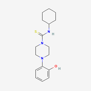 molecular formula C17H25N3OS B6071006 N-cyclohexyl-4-(2-hydroxyphenyl)piperazine-1-carbothioamide 