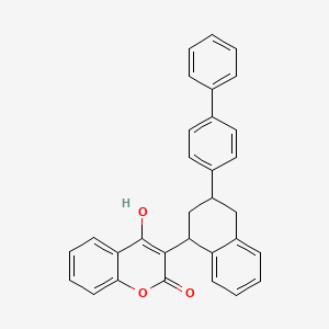 molecular formula C31H24O3 B607115 Difenacoum CAS No. 56073-07-5