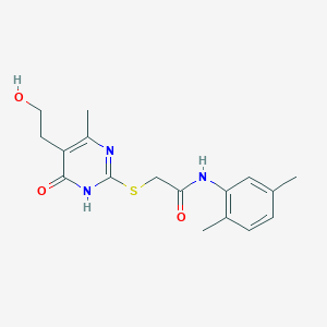 molecular formula C17H21N3O3S B6071310 N-(2,5-dimethylphenyl)-2-[[5-(2-hydroxyethyl)-4-methyl-6-oxo-1H-pyrimidin-2-yl]sulfanyl]acetamide 