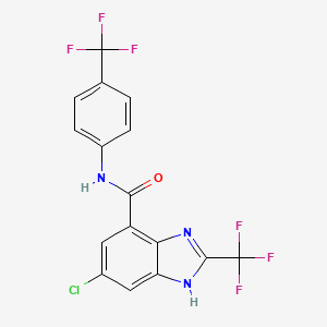 molecular formula C16H8ClF6N3O B607139 DK419 CAS No. 2102672-22-8