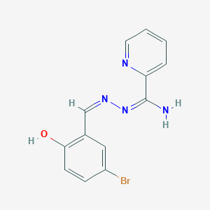 molecular formula C13H11BrN4O B6071599 N'-[(Z)-(5-bromo-2-hydroxyphenyl)methylideneamino]pyridine-2-carboximidamide 
