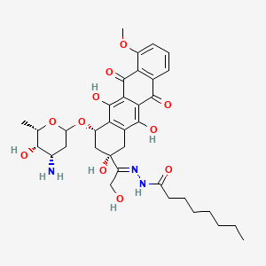 molecular formula C35H45N3O11 B607188 Adriamycin octanoylhydrazone CAS No. 76634-98-5