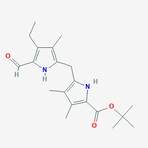 molecular formula C20H28N2O3 B607198 tert-butyl 5-[(4-ethyl-5-formyl-3-methyl-1H-pyrrol-2-yl)methyl]-3,4-dimethyl-1H-pyrrole-2-carboxylate CAS No. 145696-60-2