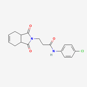 molecular formula C17H17ClN2O3 B6072005 N-(4-chlorophenyl)-3-(1,3-dioxo-3a,4,7,7a-tetrahydroisoindol-2-yl)propanamide 