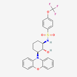 N-[(1R,2R,3S)-2-hydroxy-3-(10H-phenoxazin-10-yl)cyclohexyl]-4-(trifluoromethoxy)benzene-1-sulfonamide