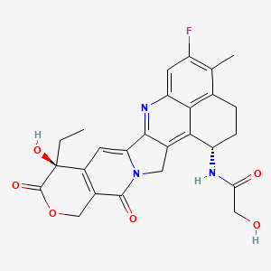 molecular formula C26H24FN3O6 B607230 Amino-PEG4-GGFG-Dxd CAS No. 1599440-33-1