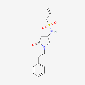 molecular formula C15H20N2O3S B6072301 N-[5-oxo-1-(2-phenylethyl)pyrrolidin-3-yl]prop-2-ene-1-sulfonamide 