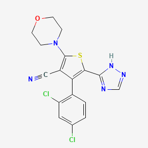 4-(2,4-dichlorophenyl)-2-morpholin-4-yl-5-(2H-[1,2,4]triazol-3-yl)thiophene-3-carbonitrile