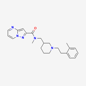 molecular formula C23H29N5O B6072392 N-methyl-N-[[1-[2-(2-methylphenyl)ethyl]piperidin-3-yl]methyl]pyrazolo[1,5-a]pyrimidine-2-carboxamide 
