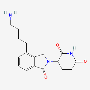 molecular formula C17H21N3O3 B607243 3-(4-(4-Aminobutyl)-1-oxoisoindolin-2-yl)piperidine-2,6-dione CAS No. 2093388-69-1
