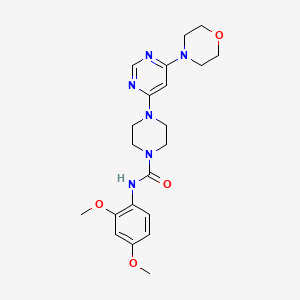 molecular formula C21H28N6O4 B6072498 N-(2,4-dimethoxyphenyl)-4-[6-(4-morpholinyl)-4-pyrimidinyl]-1-piperazinecarboxamide 