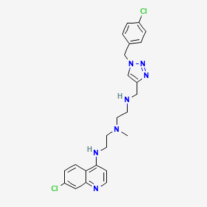 N-[[1-[(4-chlorophenyl)methyl]triazol-4-yl]methyl]-N'-[2-[(7-chloroquinolin-4-yl)amino]ethyl]-N'-methylethane-1,2-diamine