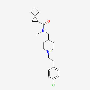 molecular formula C22H31ClN2O B6072556 N-[[1-[2-(4-chlorophenyl)ethyl]piperidin-4-yl]methyl]-N-methylspiro[2.3]hexane-2-carboxamide 