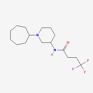molecular formula C16H27F3N2O B6072691 N-(1-cycloheptyl-3-piperidinyl)-4,4,4-trifluorobutanamide 
