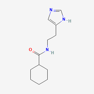molecular formula C12H19N3O B6072844 N-[2-(1H-IMIDAZOL-4-YL)ETHYL]-1-CYCLOHEXANECARBOXAMIDE 