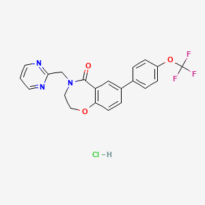 molecular formula C21H17ClF3N3O3 B607286 Eleclazine hydrochloride CAS No. 1448754-43-5