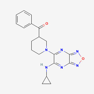 molecular formula C19H20N6O2 B6072885 [1-[6-(Cyclopropylamino)-[1,2,5]oxadiazolo[3,4-b]pyrazin-5-yl]piperidin-3-yl]-phenylmethanone 