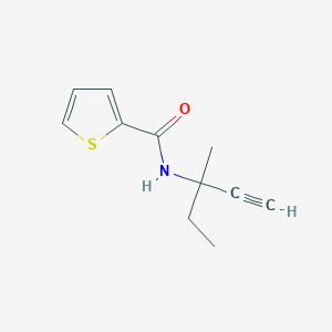 molecular formula C11H13NOS B6072930 N-(3-methylpent-1-yn-3-yl)thiophene-2-carboxamide 