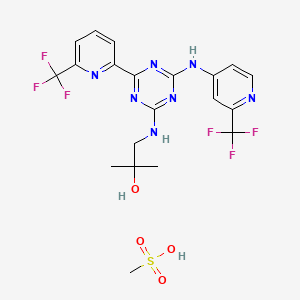 molecular formula C20H21F6N7O4S B607306 Enasidenib mesylate CAS No. 1650550-25-6