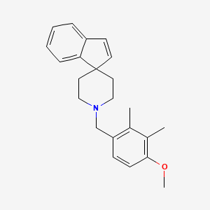 molecular formula C23H27NO B6073069 1'-[(4-Methoxy-2,3-dimethylphenyl)methyl]spiro[indene-1,4'-piperidine] 