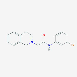molecular formula C17H17BrN2O B6073217 N-(3-bromophenyl)-2-(3,4-dihydroisoquinolin-2(1H)-yl)acetamide 
