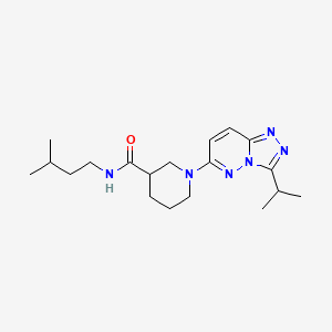 molecular formula C19H30N6O B6073248 N-(3-methylbutyl)-1-[3-(propan-2-yl)[1,2,4]triazolo[4,3-b]pyridazin-6-yl]piperidine-3-carboxamide 