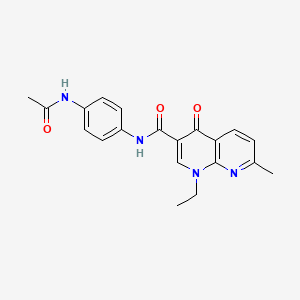 molecular formula C20H20N4O3 B6073278 N-(4-acetamidophenyl)-1-ethyl-7-methyl-4-oxo-1,4-dihydro-1,8-naphthyridine-3-carboxamide 