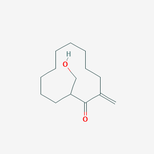 molecular formula C14H24O2 B607333 2-(Hydroxymethyl)-12-methylenecyclododecan-1-one CAS No. 1462951-30-9