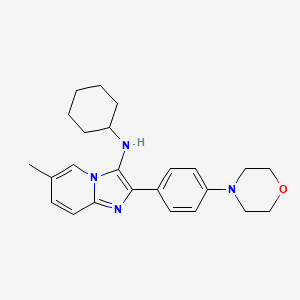 molecular formula C24H30N4O B607335 N-环己基-6-甲基-2-(4-吗啉基苯基)咪唑并[1,2-a]吡啶-3-胺 CAS No. 1353567-32-4