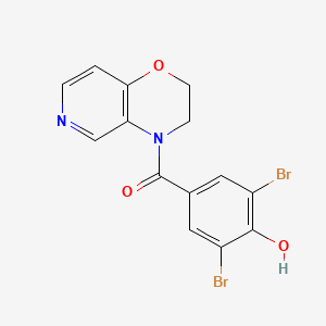 molecular formula C14H10Br2N2O3 B607337 Epaminurad CAS No. 1198153-15-9