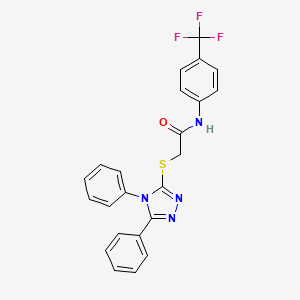 molecular formula C23H17F3N4OS B6073389 2-[(4,5-diphenyl-4H-1,2,4-triazol-3-yl)thio]-N-[4-(trifluoromethyl)phenyl]acetamide 