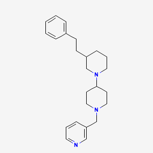 molecular formula C24H33N3 B6073395 3-[[4-[3-(2-Phenylethyl)piperidin-1-yl]piperidin-1-yl]methyl]pyridine 