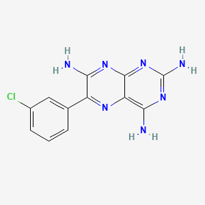molecular formula C12H10ClN7 B607345 6-(3-Chlorophenyl)pteridine-2,4,7-Triamine CAS No. 16470-02-3