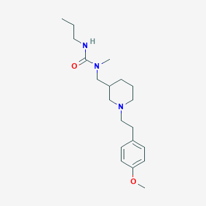 molecular formula C20H33N3O2 B6073478 N-({1-[2-(4-methoxyphenyl)ethyl]-3-piperidinyl}methyl)-N-methyl-N'-propylurea 
