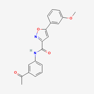 molecular formula C19H16N2O4 B6073486 N-(3-acetylphenyl)-5-(3-methoxyphenyl)-1,2-oxazole-3-carboxamide 