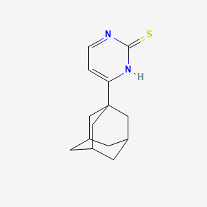 molecular formula C14H18N2S B6073562 4-(Adamantan-1-yl)pyrimidine-2-thiol 