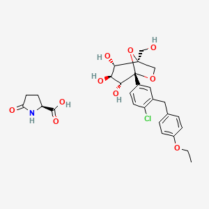 molecular formula C27H32ClNO10 B607367 Ertugliflozin L-pyroglutamic acid CAS No. 1210344-83-4
